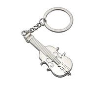ARFUKA Schlüsselanhänger Edelstahl Auto Schlüsselanhänger Violine Anhänger Metall Keychain Geburtstag Weihnachtsgeschenke für Frauen und Männer
