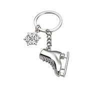 ARFUKA Schlüsselanhänger Edelstahl Eislaufschuhe Anhänger Autoschlüsselanhänger Schlüsselringe Schlüsselbund Keychain Geburtstaggeschenke Valentinstaggeschenk