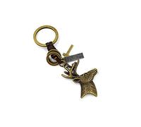 ARFUKA Schlüsselanhänger Edelstahl Elch Anhänger Autoschlüsselanhänger Schlüsselringe Schlüsselbund Keychain Geburtstaggeschenke für Damen und Herren