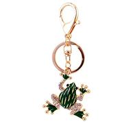 ARFUKA Schlüsselanhänger Edelstahl Iced Out Auto Schlüsselanhänger Strass Frosch Anhänger Metall Keychain Schlüsselbund Taschenanhänger Geburtstag Weihnachtsgeschenke für Männer und Frauen