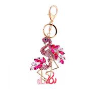 ARFUKA Schlüsselanhänger Flamingo Anhänger Schlüsselhalter Schlüsselringe Handtaschenanhänger Kristall Strass Taschenanhänger Autoschlüsselanhänger Keychain Geschenke für frauen