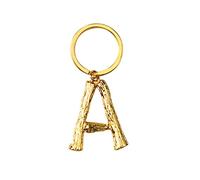 ARFUKA Schlüsselanhänger mit Buchstabe A Edelstahl Auto Schlüsselanhänger Metall Keychain Valentinstag Geburtstag Weihnachtsgeschenke für Frauen und Männer Gold