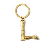 ARFUKA Schlüsselanhänger mit Buchstabe L Edelstahl Auto Schlüsselanhänger Metall Keychain Valentinstag Geburtstag Weihnachtsgeschenke für Frauen und Männer Gold