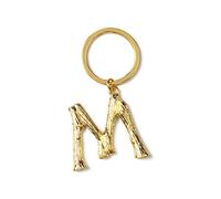 ARFUKA Schlüsselanhänger mit Buchstabe M Edelstahl Auto Schlüsselanhänger Metall Keychain Valentinstag Geburtstag Weihnachtsgeschenke für Frauen und Männer Gold