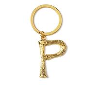 ARFUKA Schlüsselanhänger mit Buchstabe P Edelstahl Auto Schlüsselanhänger Metall Keychain Valentinstag Geburtstag Weihnachtsgeschenke für Frauen und Männer Gold
