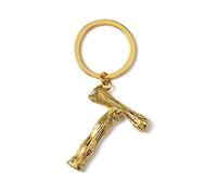 ARFUKA Schlüsselanhänger mit Buchstabe T Edelstahl Auto Schlüsselanhänger Metall Keychain Valentinstag Geburtstag Weihnachtsgeschenke für Frauen und Männer Gold