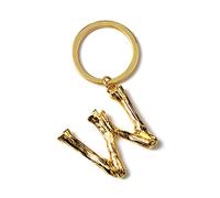 ARFUKA Schlüsselanhänger mit Buchstabe W Edelstahl Auto Schlüsselanhänger Metall Keychain Valentinstag Geburtstag Weihnachtsgeschenke für Frauen und Männer Gold