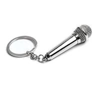 ARFUKA Schlüsselanhänger mit Mikrofon Schlüsselanhund Keychain, kreatives Geschenk für Musikliebhaber, Taschenanhänger, modisches Accessoire