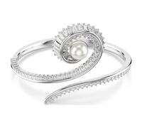 Ariana Grande x Swarovski Armreif, Kristallperle, Baguette-Schliff, Weiß, Rhodiniert L