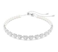 Ariana Grande x Swarovski Tennis Choker, Verschiedene Schliffe, Herz, Weiß, Rhodiniert
