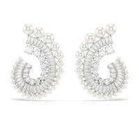 Ariana Grande x Swarovski Drop-Ohrhänger, Kristallperle, Verschiedene Schliffe, Weiß, Rhodiniert OS