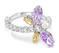 Ariana Grande x Swarovski Motivring, Verschiedene Schliffe, Libelle, Mehrfarbig, Rhodiniert 52