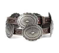 Ariat 1" Embossed Concho Belt Tan MD (34" Waist)