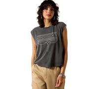 ARIAT Dallas Cropped T-Shirt L charcoal mineral wash