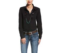 Ariat Damen Faltenresistentes Kirby Stretch-Shirt Hemd, Schwarz, X-Groß