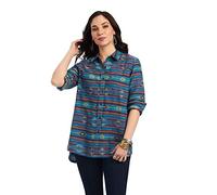 ARIAT Damen Real Billie Rae Shirt Hemd, Blaugrün/EIN Hauch von Paradies (Trace of Paradise), Mittel