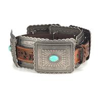 ARIAT Damen-Westerng rtel Concho , t rkis, Hellbraun, Gr e S