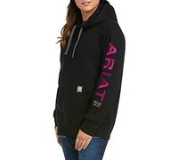 ARIAT Damen WMS Rebar Graphic Hood Black/Purple Pullover, Schwarz/Violett, XXL