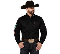 ARIAT Enganliegendes Hemd mit Team-Logo, Schwarz/Mexiko, Groß