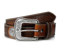 ARIAT Herren Basket Stamp Circle Concho Gürtel, Braun, 38
