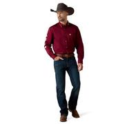 Ariat Herren Big and Tall Team Logo Langarm Twill-Shirt - Rot - X-Klein