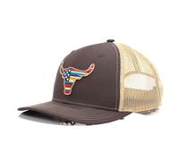 Ariat Herren Brown Snapback R112 Bull USA Flag Patch Cap, braun, Einheitsgröße