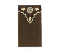 Ariat Herren Dark Distressed Trim Shield Rodeo Western-Geldb rse, Braun, Einheitsgr e