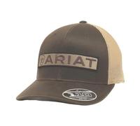 Ariat Herren Flex Fit 110 Long Logo Brown Cap | Flexfit 110 Snapback, verstellbarer Verschluss, strukturierte Krone, geeignet für lässige Westernkleidung