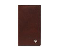 Ariat Herren-Geldb?rse Rodeo aus dunkelkupferfarbenem, ?lgegerbtem Leder mit Marken-Concho-Ausweis und Kartenf?chern