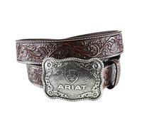 ARIAT Herren Gürtel mit gerader Schnalle, Schwarz/Braun, 36
