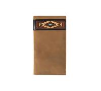 ARIAT Herren handgedrehte Southwest Leder Rodeo Geldbörse - Western Bifold Scheckbuch Geldbörse, Helles Braun, Rodeo