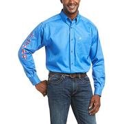 Ariat Herren-Hemd, Team-Logo, klassische Passform, Schwarz, Large Hoch