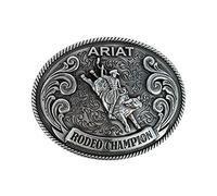Ariat Kid's Bull Rider Motif Buckle, Antique Silver, OS