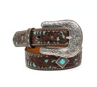 ARIAT Kinderg rtel mit ausgefallenem Werkzeug-Overlay, Braun, Gr e 26