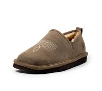 ARIAT Lasso Wildleder-Hausschuhe für Herren, quadratischer Zehenbereich, für drinnen und draußen, Gummiunterseite, Stein, 13