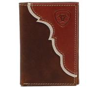 Ariat Leather Two Toned Overlay Dreifach faltbare Herren-Geldb rse