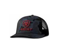 Ariat Mens Cap R112 Snapback Camo 3D Embroidered Logo Navy