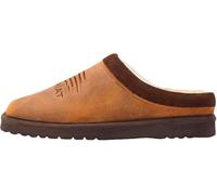 ARIAT Men's Indoor/Outdoor Comfortable Suede Upper Square Toe Patriot Slippers with Shearling Lining, Dusty Brown, 11