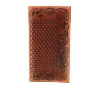 Ariat Men's Rodeo Basket Weaved Floral Embossed Wallet A3544208