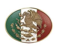 Ariat Oval Mexican Flag Belt Buckle