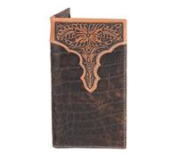 ARIAT Rodeo-Geldbörse für Herren, Blumenprägung, zweifach gefaltet, A3552802, Einheitsgröße