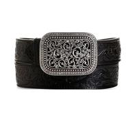 ARIAT Schwarzer G rtel mit Strassschnalle M