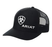 ARIAT Shield Snapback Cap Richardson 112 - Schwarz, Einheitsgröße, stylisch und bequem für Outdoor-Aktivitäten und Freizeit.