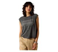 ARIAT T-Shirt Dallas Cropped Tee charcoal mineral wash XL