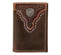 ARIAT Western Wallet Herren Trifold Basketweave Sunburst Brown A3553502, Braun, Einheitsgr e