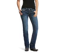 ARIAT Women's R.E.A.L. Mid Rise Straightcut Jean, Rainstorm, 27 Regular