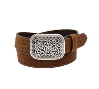 ARIAT Women's Rhinestones Embossed Leather Belt, Medium Brown, 2X-Large