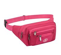 Ariineer wasserdichte Bauchtasche Damen Herren für Reise und Sport Plus Size, Hüfttasche für Damen und Herren Sport, Bauchtasche Wasserdicht Hüfttaschen für Running Plus Size (Rose Rot)