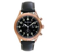 Aristo Herren Messerschmitt Uhr Chronograph ME5030-44ROSE Leder schwarz