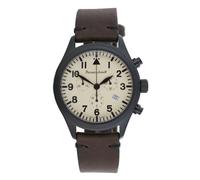 Aristo Herren Messerschmitt Uhr Edelstahl Chronograph ME5030-44VB Leder